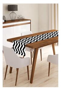 Běhoun na stůl z mikrovlákna Minimalist Cushion Covers Black Stripes, 45 x 140 cm
