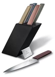 Victorinox -Sada kuchyňských nožů ve stojanu SWISS MODERN 7 ks buk/pestrobarevná