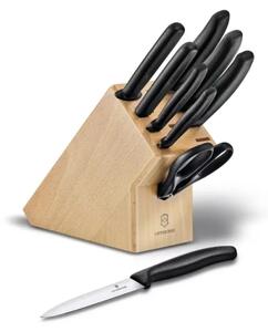 Victorinox - Sada kuchyňských nožů ve stojanu SWISS CLASSIC 10 ks buk/béžová