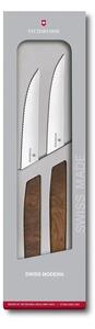 Victorinox - Sada steakových nožů SWISS MODERN 12 cm 2 ks ořech
