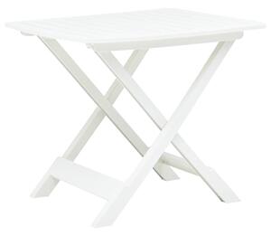 Skládací zahradní stůl Janson - bílý | 79x72x70 cm