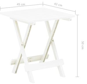 Skládací zahradní stůl Janson - bílý | 45x43x50 cm