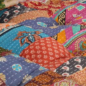 Poduška na paletovou pohovku - textilní patchwork | vícebarevná