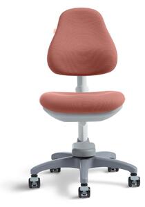 Růžová dětská otočná židle na kolečkách Flexa Novo, 4 - 10 let