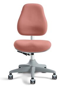 Růžová dětská otočná židle na kolečkách Flexa Verto, 7 - 12 let