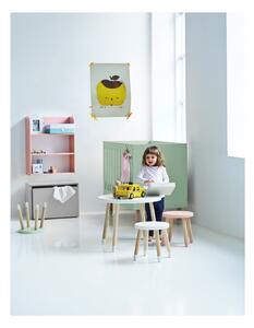 Bílý dětský stolek Flexa Dots, ø 60 cm