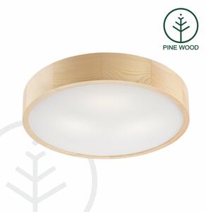 Stropní svítidlo NATURAL 3xE27/60W/230V pr. 47,5 cm borovice