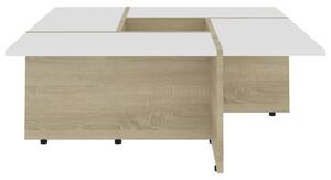Konferenční stolek Chadron - 79,5 x 79,5 x 30 cm | bílý a dub sonoma