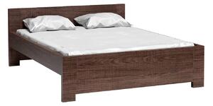 Manželská postel 140 cm Vega 19 (s roštem) (dub santana tmavý). 1055467