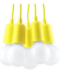 Sollux SL.0580 - Lustr na lanku DIEGO 5xE27/60W/230V žlutá