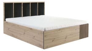 Manželská postel 140 cm Claudi 16 (s roštem) (dub artisan). 1055500