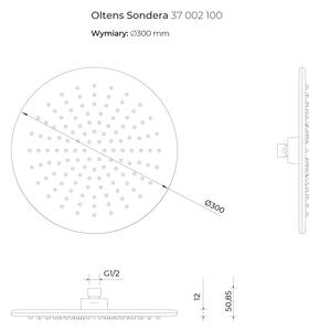 Oltens Sondera hlavová sprcha 30x30 cm kulatý chrom 37002100