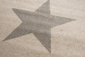 Moderní kusový koberec MAROKO - CENTER STAR béžový L916B 120x170 cm