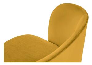 Žlutá jídelní židle se sametovým potahem Windsor & Co Sofas Aurora