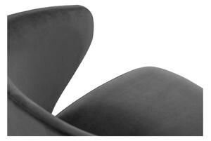 Tmave šedá jídelní židle se sametovým potahem Windsor & Co Sofas Nemesis