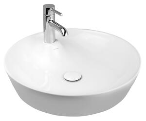 Oltens Lysake umyvadlo 48.5x48.5 cm kulatý na pult bílá lesk 41807000