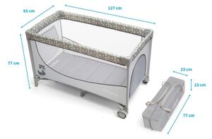 BabyOno - Cestovní postýlka BASIC šedá