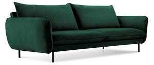 Zelená sametová pohovka Cosmopolitan Design Vienna, 230 cm