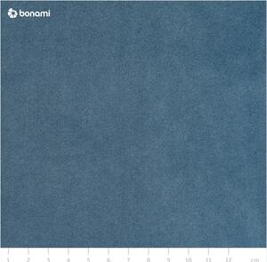 Světle modrá sametová pohovka s černými nohami Kooko Home Lento, 198 cm