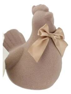 Šedá gigantická velikonoční slepice s mašlí Chicken Easter Flock XL - 38*29*42 cm - daan kromhout