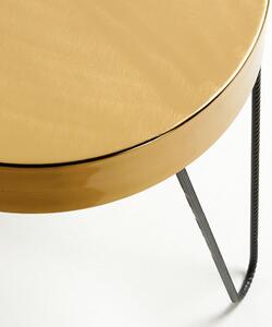 Odkládací stolek ve zlaté barvě Kave Home Juvenil, výška 45 cm