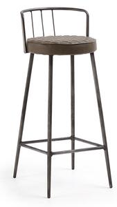 Hnědá barová židle Kave Home, výška 92 cm