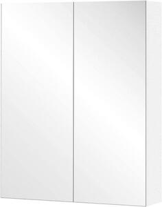 Pověsit zrcadlo skříň - Dvojité dveře skříň - Organizační koupelna - velká kapacita - 60x75 cm - bílá