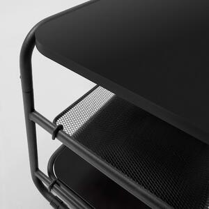 Černý televizní stolek Kave Home Academy, 98 x 46 cm