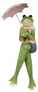 Velká figurka žabáka s deštníkem – 42 cm