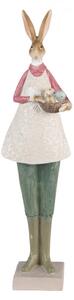 Velikonoční figurka králíčka s košíkem vajíček – 9x7x36 cm