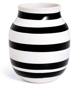 Černo-bílá kameninová váza Kähler Design Omaggio, výška 20 cm