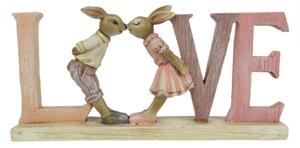 Figurka zamilovaných králíčků Love – 19x3x9 cm