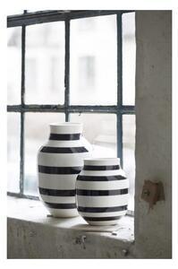 Černo-bílá kameninová váza Kähler Design Omaggio, výška 30,5 cm