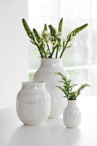 Bílá kameninová váza Kähler Design Omaggio, výška 30,5 cm