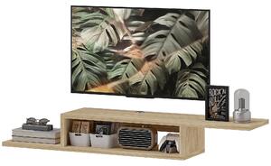 HOMCOM Floating Wall TV Stand se policí - Dub | Aosom