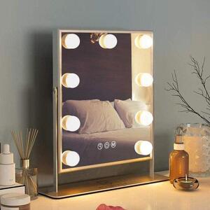 Zažehlené make-up zrcadlo - Hollywood Mirror - Perfect Make-up - 3 světelné barvy Vyměnitelný - 25x30 cm - bílé