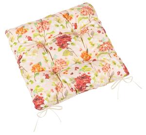 Bellatex Sedák DITA prošívaný 40x40 cm Hortenzie Oranžová,Růžová