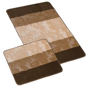 Bellatex SADA BANY 60x100 + 60x50 cm bez výkroje 60x100 cm 60x50 cm (SADA) Listí Hnědá