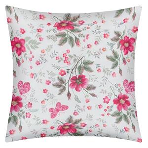 Bellatex Polštářek DITA 45x45 cm Růže Růžová,Šedá