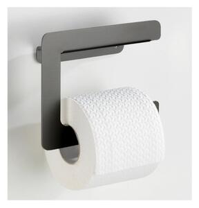 Antracitově šedý držák na toaletní papír Wenko Montella