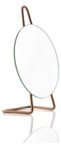 Jantarově oranžová ocelové stolní kosmetické zrcadlo Zone A-Mirror Amber, ø 31 cm