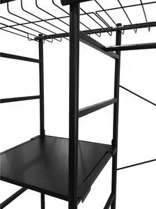 Černá kovová šatní skříň 120x182 cm Storn - Kave Home