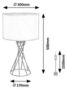 RABALUX 74082 Nivra stolní lampa V500mm1xE27 černá