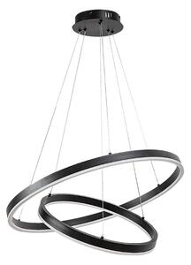 RABALUX 72305 Isaure závěsné svítidlo D600mm LED 80W/8000/5600lm 3000-6500K černá, bílá, stmívatelné, dálkový ovladač