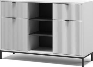 Kredenc Vicco Eliza Bílá 120 x 81.2 cm se 2 zásuvkami a 2 dvířky, Model 56448