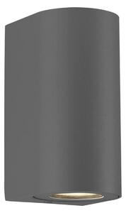 NORDLUX venkovní nástěnné svítidlo Canto Maxi 2 2x28W GU10 šedá čirá 49721010