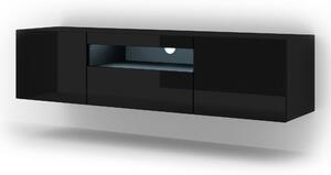 TV stolek/skříňka Aurora (černý lesk) (LED). 1057696