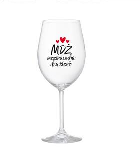 MEZINÁRODNÍ DEN ŽÍZNĚ - čirá sklenice na víno 350 ml