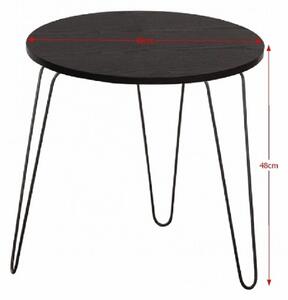 Příruční stolek, černý dub / černá, RONIN