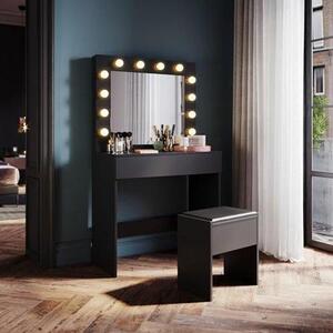 Make-up stůl s LED osvětlení a HD zrcadlo pro perfektní make-up